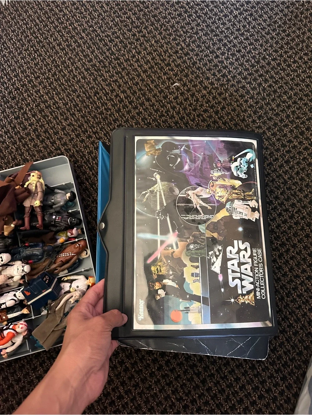 Star Wars Blue Figure Storage Case with Divider Trays